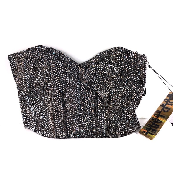 🆕 Sexy 2-Piece Rhinestone Cocktail Party Dress - Picture 5 of 8